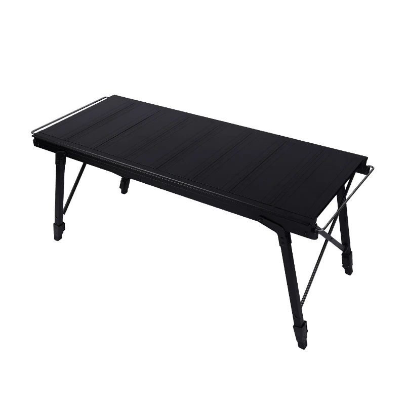 

Table outdoor camping all aluminum alloy IGT tactical table black lifting folding table