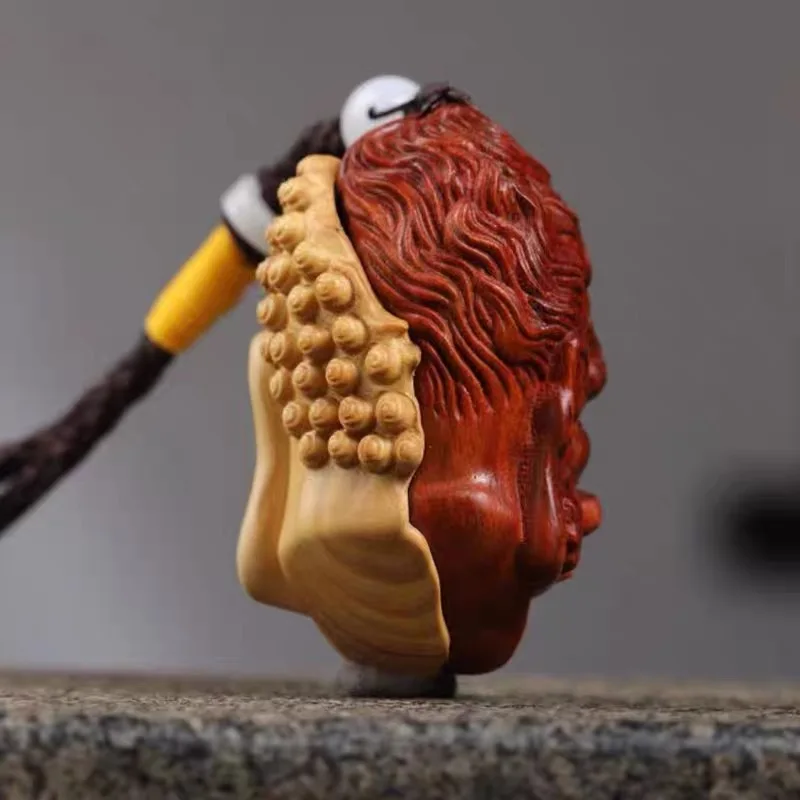 Taihang Thuja Sutchuenensis Good and Evil Buddha a of Thought Hand Pieces Crafts Small Ornaments Pendant