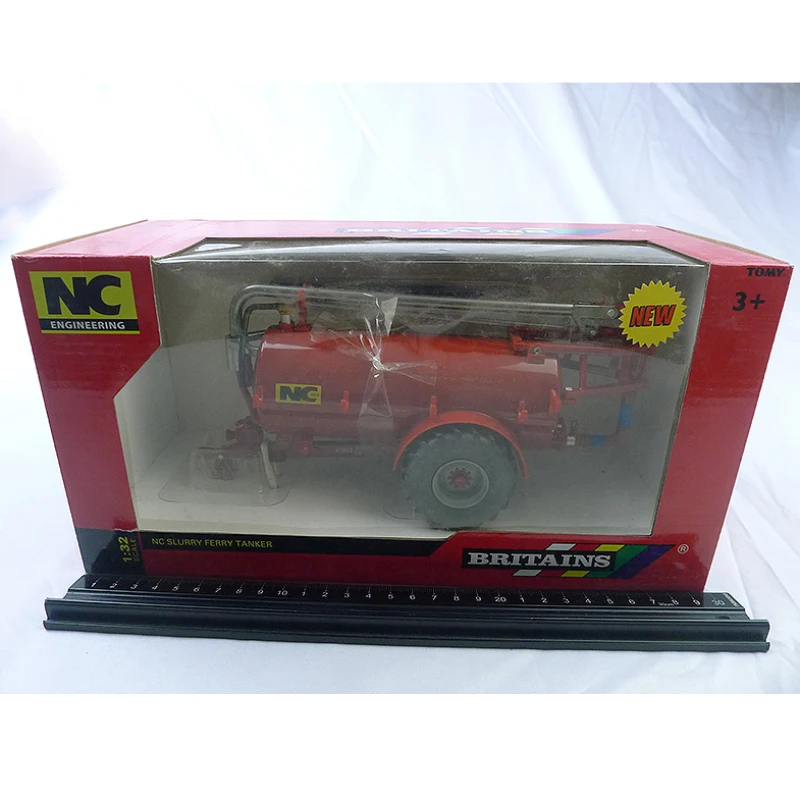 Diecast 1/32 Size Slurry Ferry Tanker Model Car Alloy Farm Tractor Model Collection Display Hobby Original Box