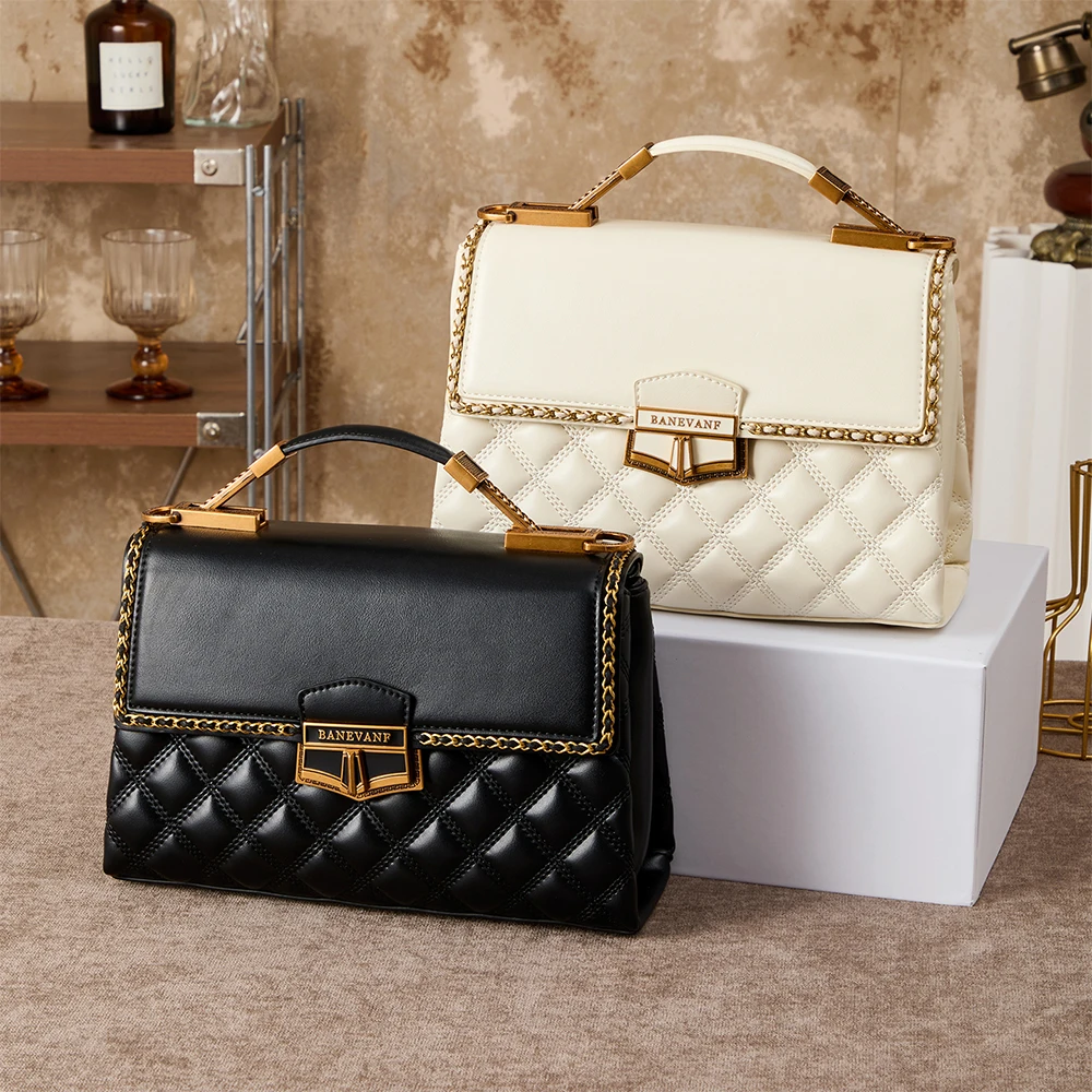 Women's handbag 2026 new fashionable diamond grid crossbody bag daily matching high-end niche design shoulder bag