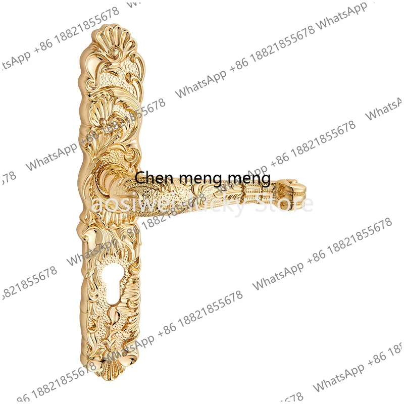 

European Retro Brass Indoor Door Locks Bedroom Mute Security Door Handle Lock Home Deadbolt Lock Furniture Hardware Accessories