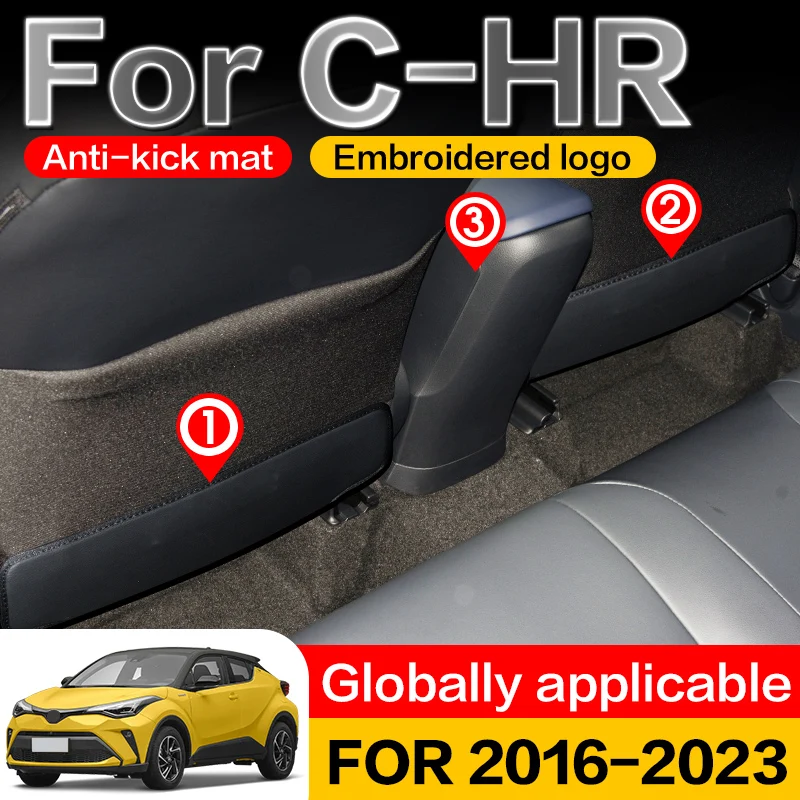 

For Toyota C-HR Seat protection AX50 AX10 Carbon Fiber Rear Accessories AccessoryCar interior Seat anti kick pad Protective Mat