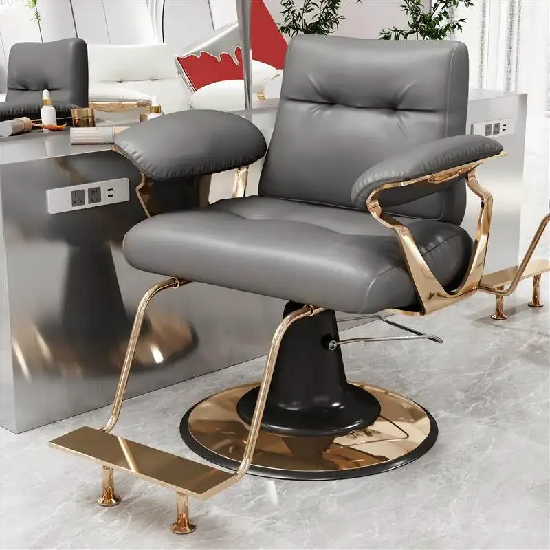 Beauty Recliner Shampoo Barber Chair Luxury Professional Barber Chair Hairdresser Equipment Cadeira De Barbeiro Salon Furniture 2