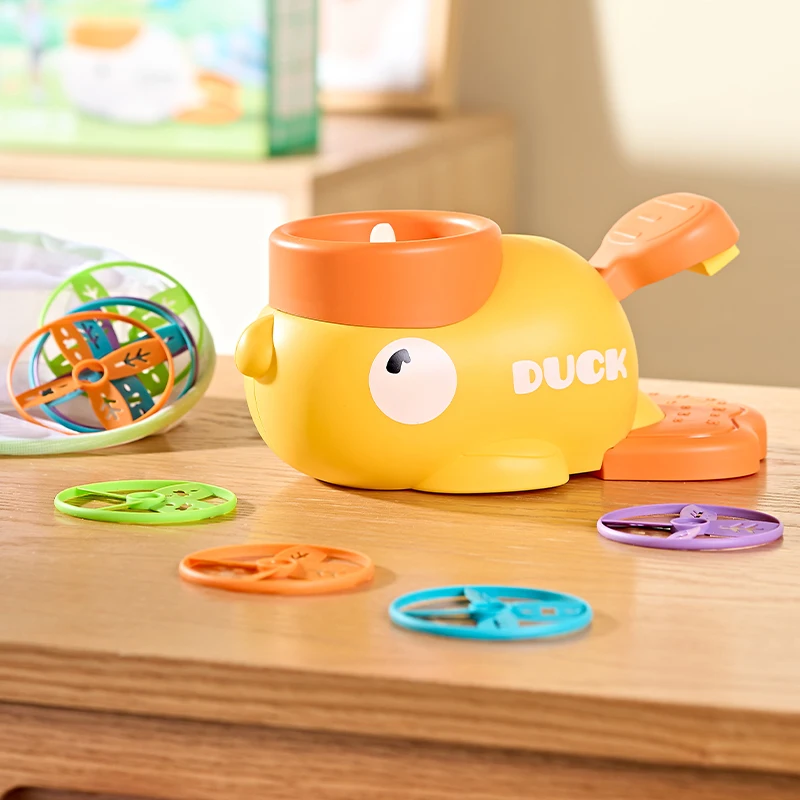 Lanceur soucoupe à Air jeux de fusée sport enfant disque volant Air rebond Pokes hélice canard éléphant pour enfants jouets de plein Air