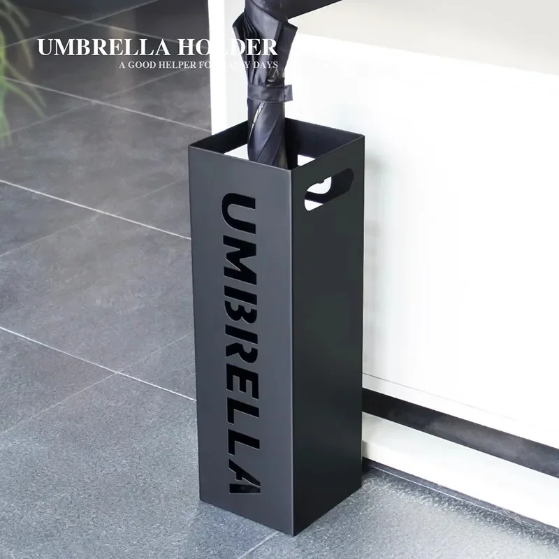 Fashion Creative Letter Iron Office Umbrella Stand Foyer Home Improvement Storage Rain Bucket Bucket