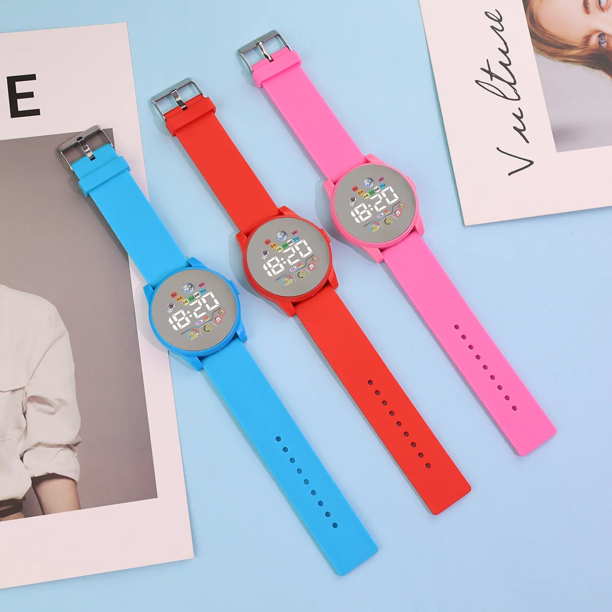 ساعة رقمية عصرية للأطفال للأولاد والبنات ساعة إلكترونية LED ساعة معصم مقاومة للماء رياضية للطلاب والأطفال ساعات بسيطة