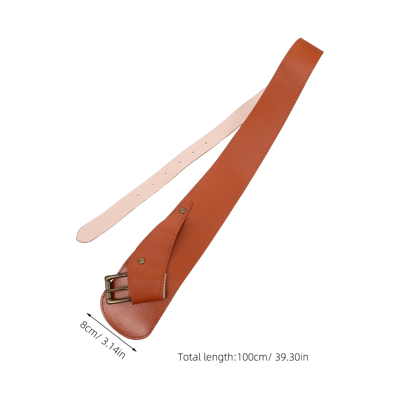 واسعة الخصر للنساء فو عالية الخصر Cinching ريترو ستايل حزام ملابس مكتنزة حزام لف لملابس غير رسمية #4