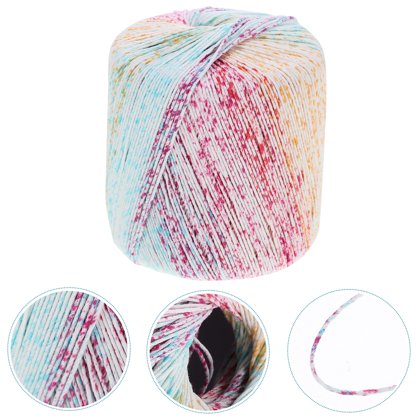 

133M Multicolor Crochet Cotton Yarn Chunky Thick Soft Durable for Knitting Scarves Hats Blankets Toys Gradient Rainbow Handmade