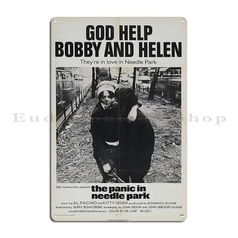 Panic In Needle Park Jerry Schatzberg Metal Sign Cinema Custom Wall Decor Custom Club Tin Sign Poster