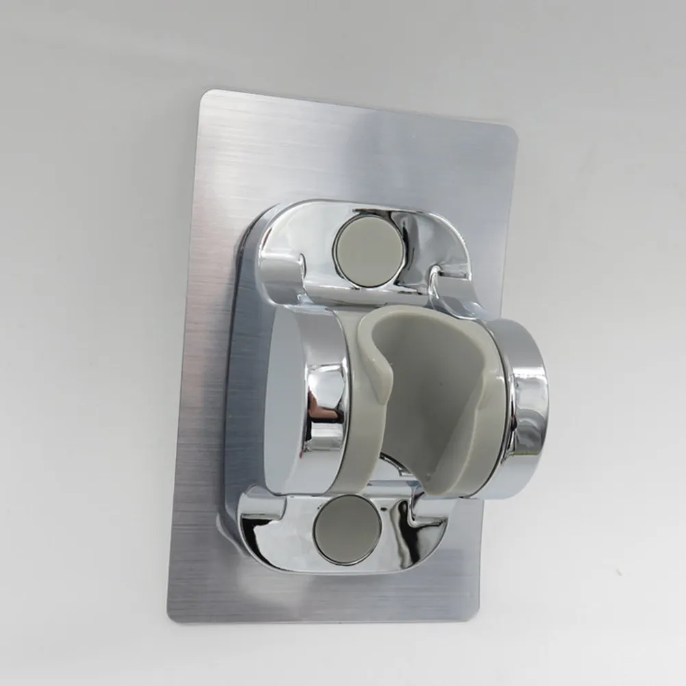 Strong Adhesive Shower Head Holder Angle Adjustable 5-Position ABS Plastic Wall Mount for Bathroom Hotel Shower Head Bracket