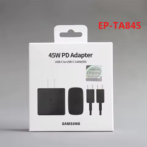 Samsung 45W PD PPS Super Fast Charging US Wall Charger 5A PD USB C Type-C Cable For Galaxy S24 S23 S22 Ultra A55 Z Flip/Fold 6 5