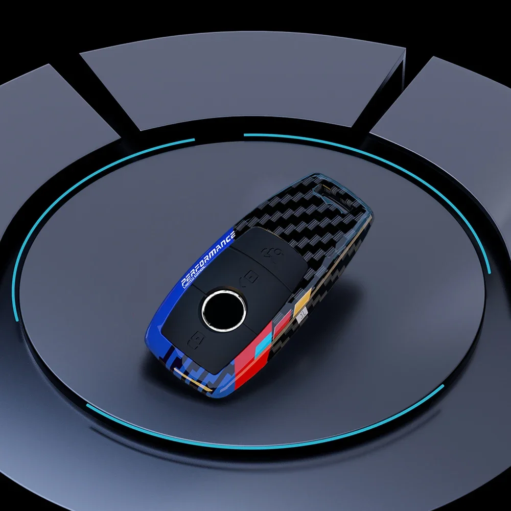 Carbon Fiber Car Remote Key Cover Case Shell For Mercedes Benz A C E S G GLS CLA Class W213 W177 W205 W222 X167 W176 AMG Accesso 6