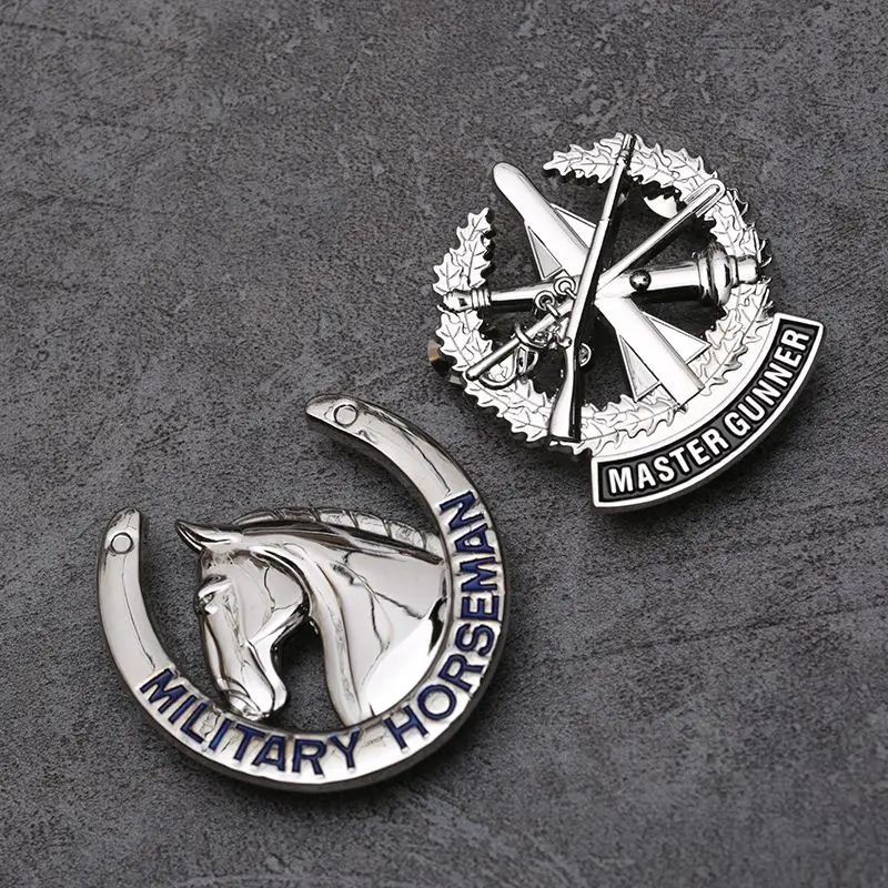 USA Military Fan Skill Qualification Badge Dress Uniform Cap Badge