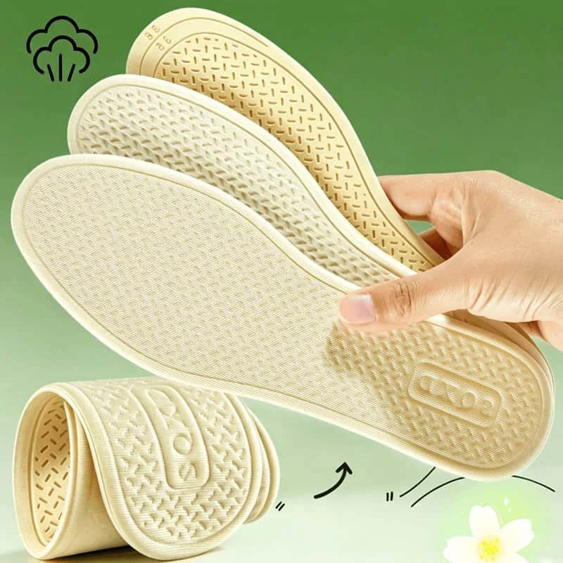 Non‑Slip Latex Shoe Insoles Unisex Sweat‑Absorbing Deodorant Comfort Shoe Pads For Women Flat Shoes High Heels Shoe Accessories