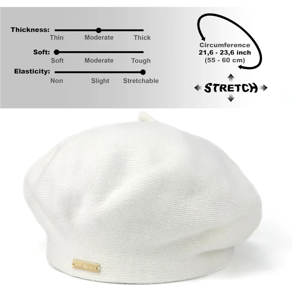 

Теплые шерстяные береты из ангоры на подкладке — французская парижская шапка для женщин