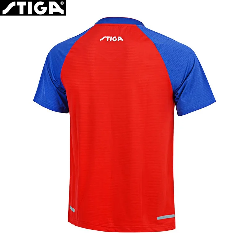 Stiga Table Tennis Jersey Men Women T-shirt for Ping Pong Game Training Quick Dry Workout Shirt Short Sleeve with Comfy