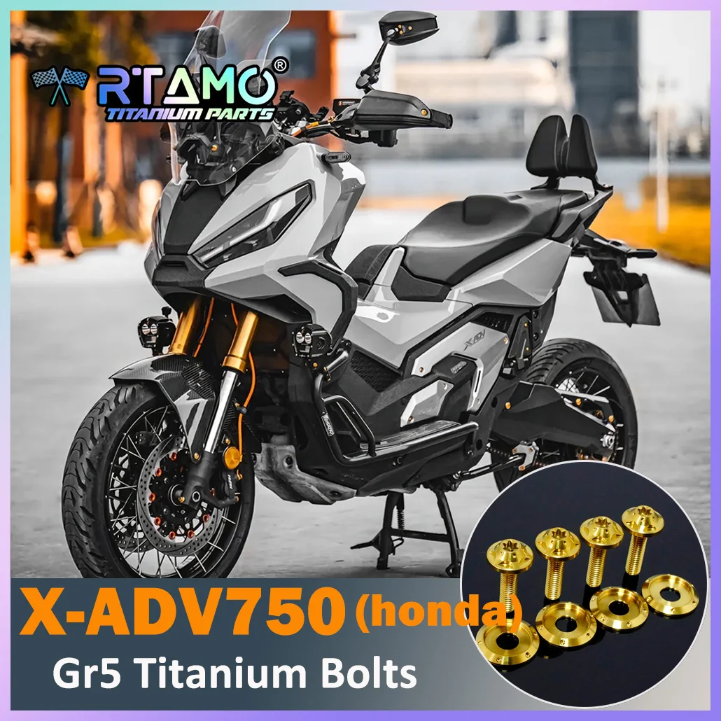 RTAMO Titanium Alloy Bolt for Honda X-ADV750 Windshield Bracket Handle Bar Mirror Plug Brake Pump UP Screw Front Fender Caliper