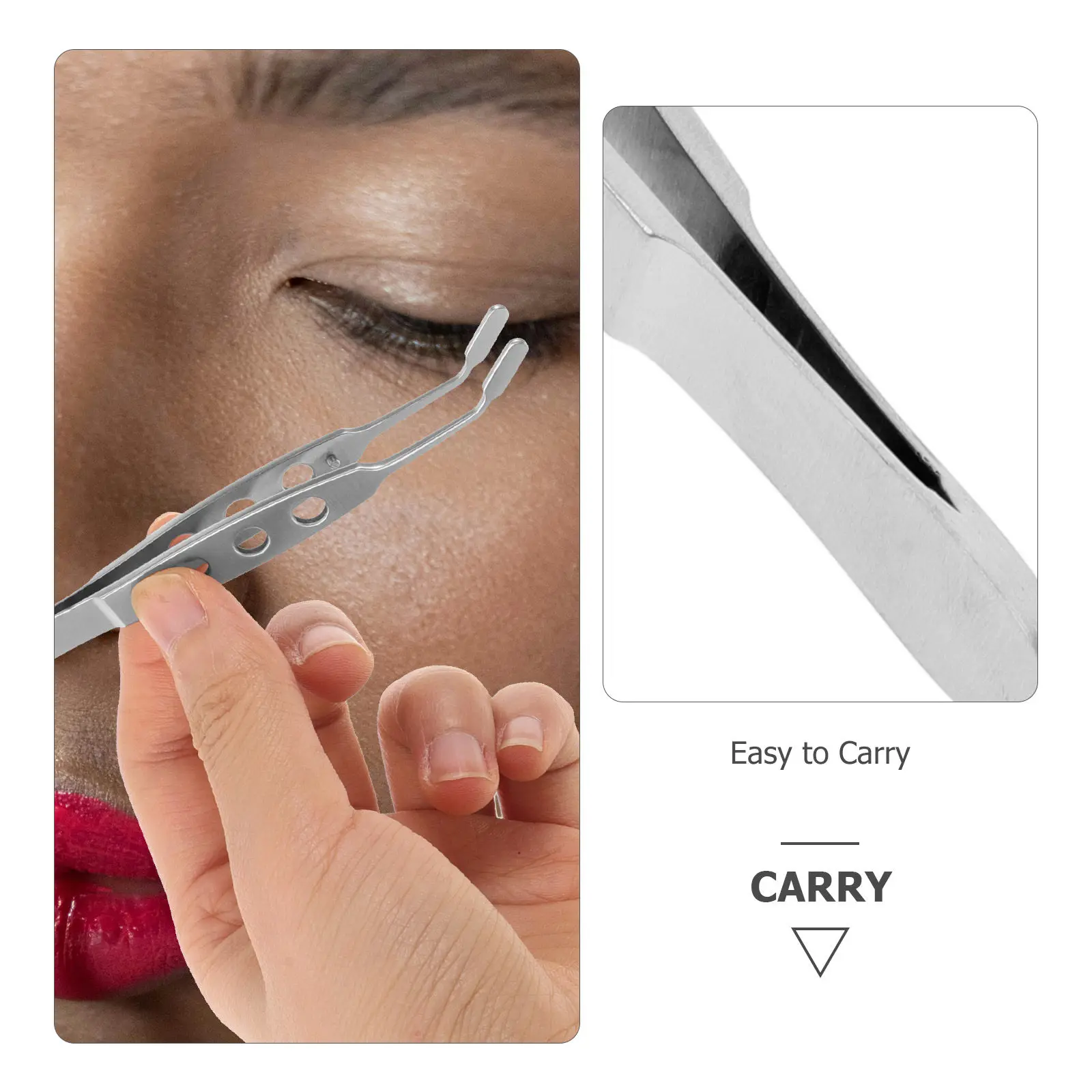 Stainless Steel Eyelid Massage Tweezer Meibomian Gland Forceps for Dry Eyes Gland Remover Tool Eyelid Tag Remover