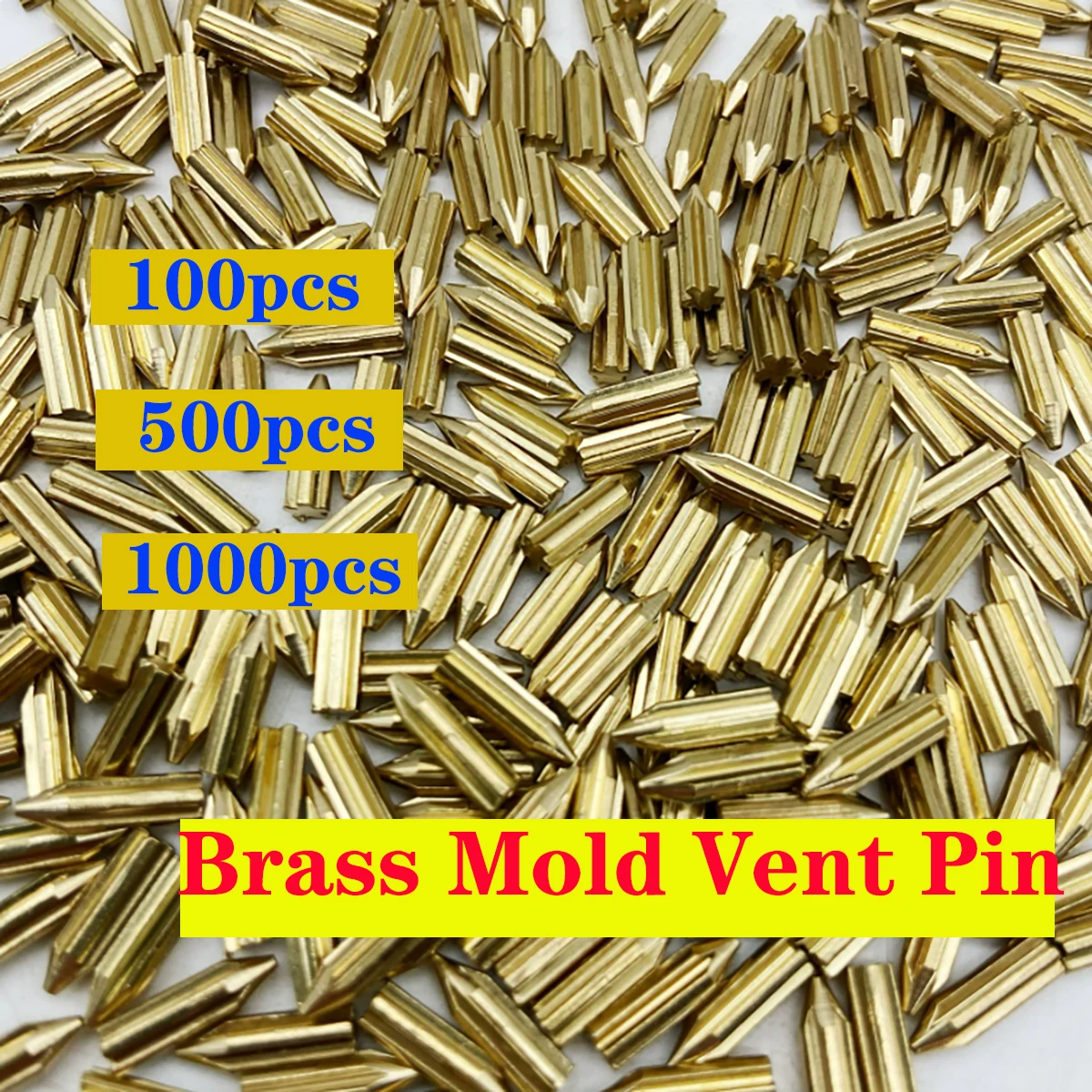 Brass Plum Blossom Head Mold Vent Pins - 3.5x11mm Air Vent Nails for Casting Mold, Shoe Making & Hardware Fitting