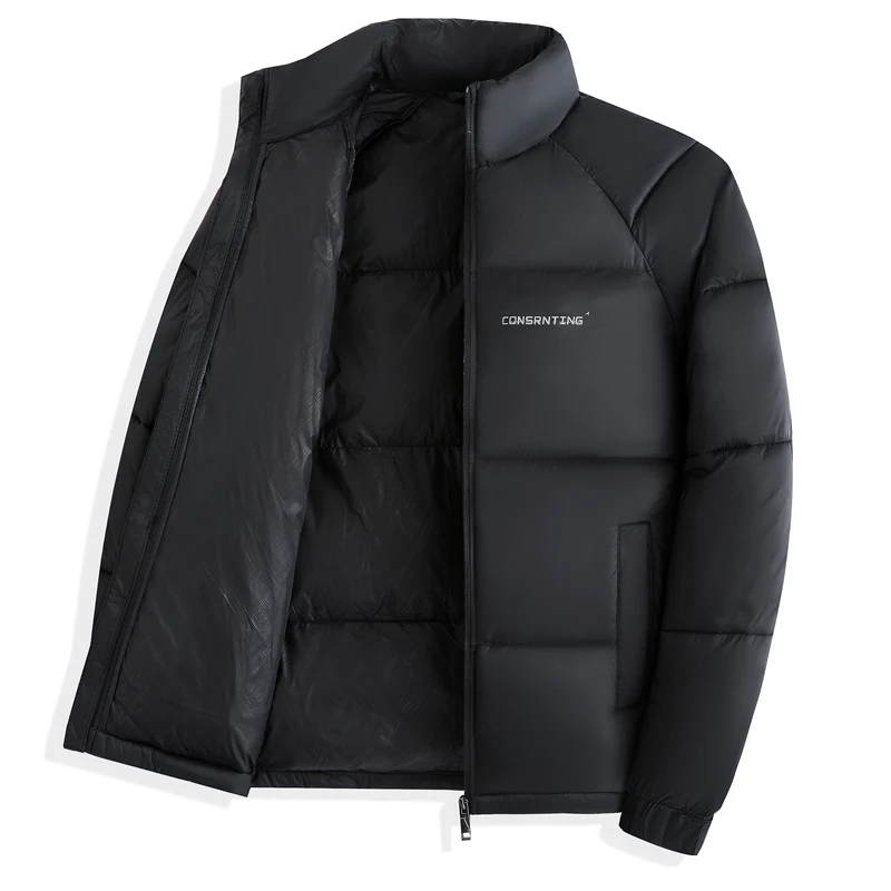 

High-quality Men's Jackets Stand-up Collar Zipper Print Cotton Clothing Winter New Warm Wadded Jacket Fashion Trends Men's Wear