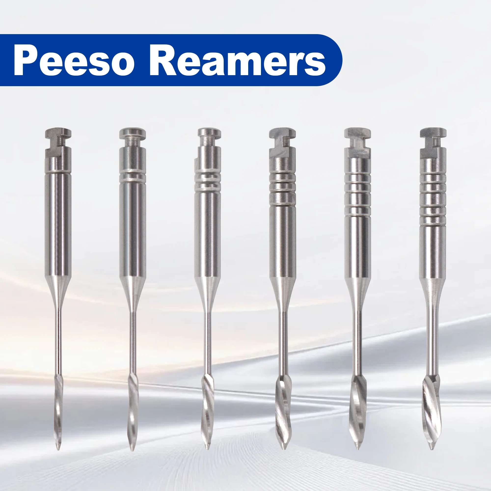 6Pcs/Box Dental Peeso Drills Dentistry Instrument #1-6 Peeso Reamers 5 Boxes 32mm 28mm Stainless Steel Endodontic Rotary Files