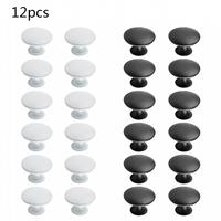 12pcs Hollow Round Single Hole Knob Kitchen Handle Cabinet / Drawers / Door Pulls Pullers with Matching Screws
