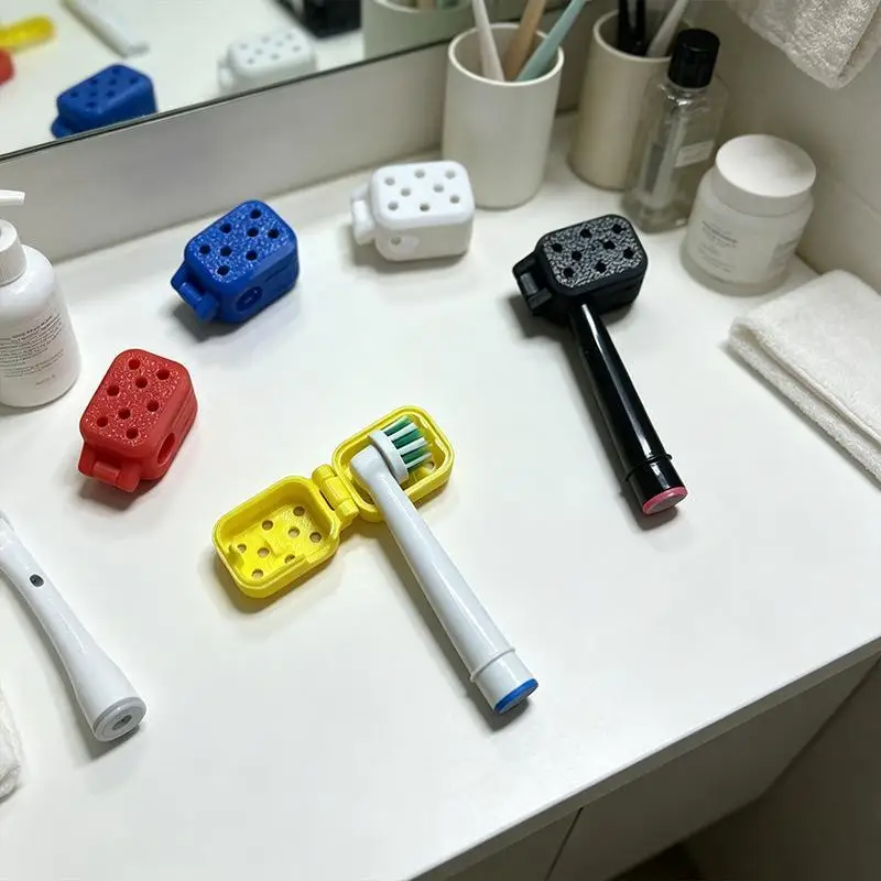 Electric Toothbrush Head Travel Case Ventilated Protective Cover Clean & Lightweight for Storage Portable Brush Head Protectors