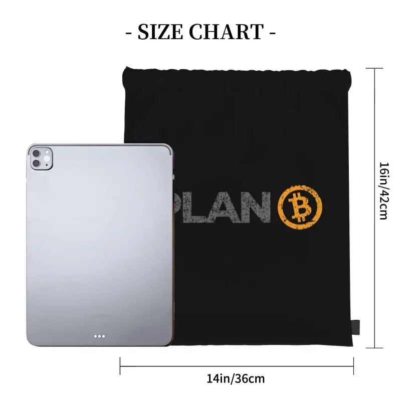 Bitcoin Plan B Crypto Hodl Btc Cryptocurrency Bitcoin Drawstring Bags Gym Bag Swimming Clothes Backpacks