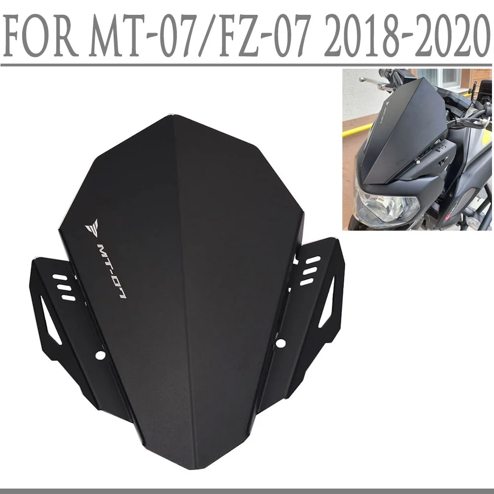 Motorcycle Windshield Windscreen Front Wind Deflector Guard For YAMAHA MT07 FZ07 MT 07 FZ 07 2018