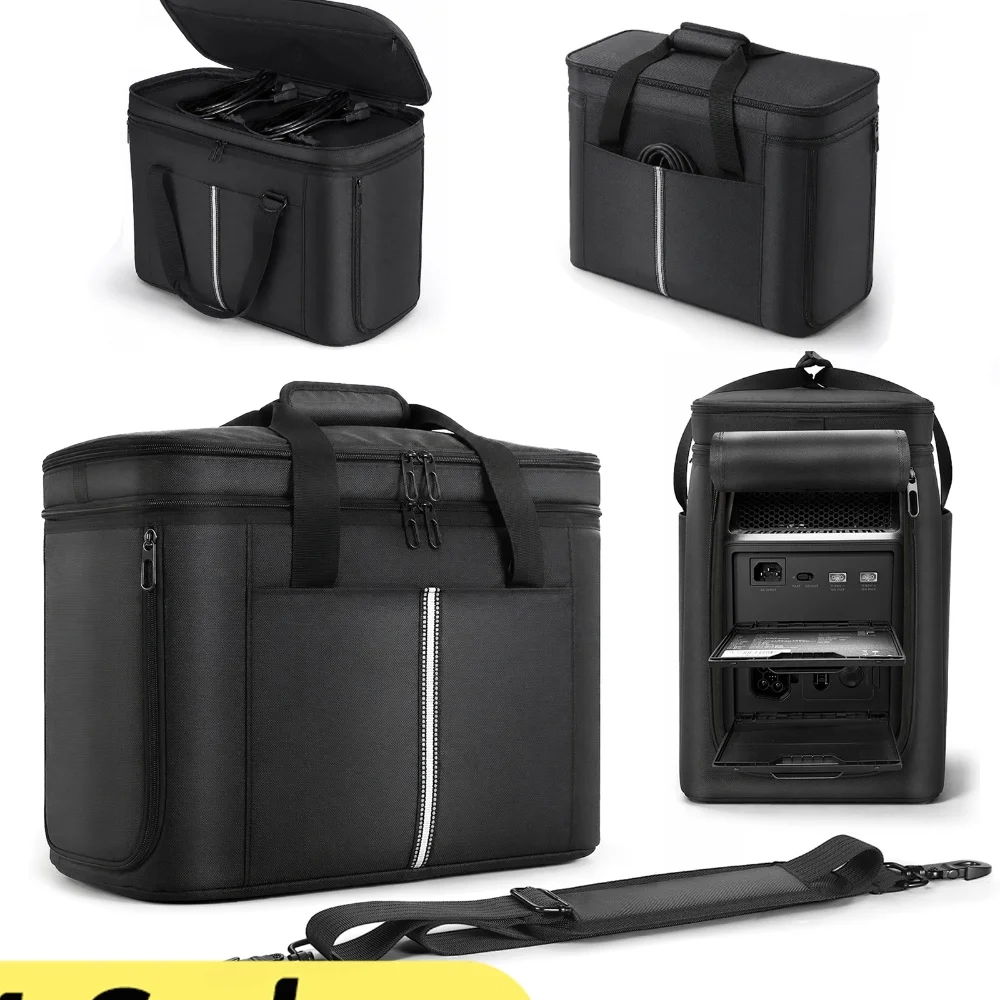 Protective Travel Case Fit for Ecoflow Delta 3 Max Plus/Delta 3 Max with Shoulder Strap & Handle Crossbody Travel Bag
