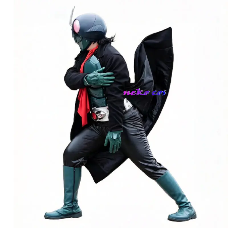 nekocos Shin Kamen Rider 1 go fullset gloves belt resin mask helmet scarf chest armor ackplate  props‌ Cosplay costume