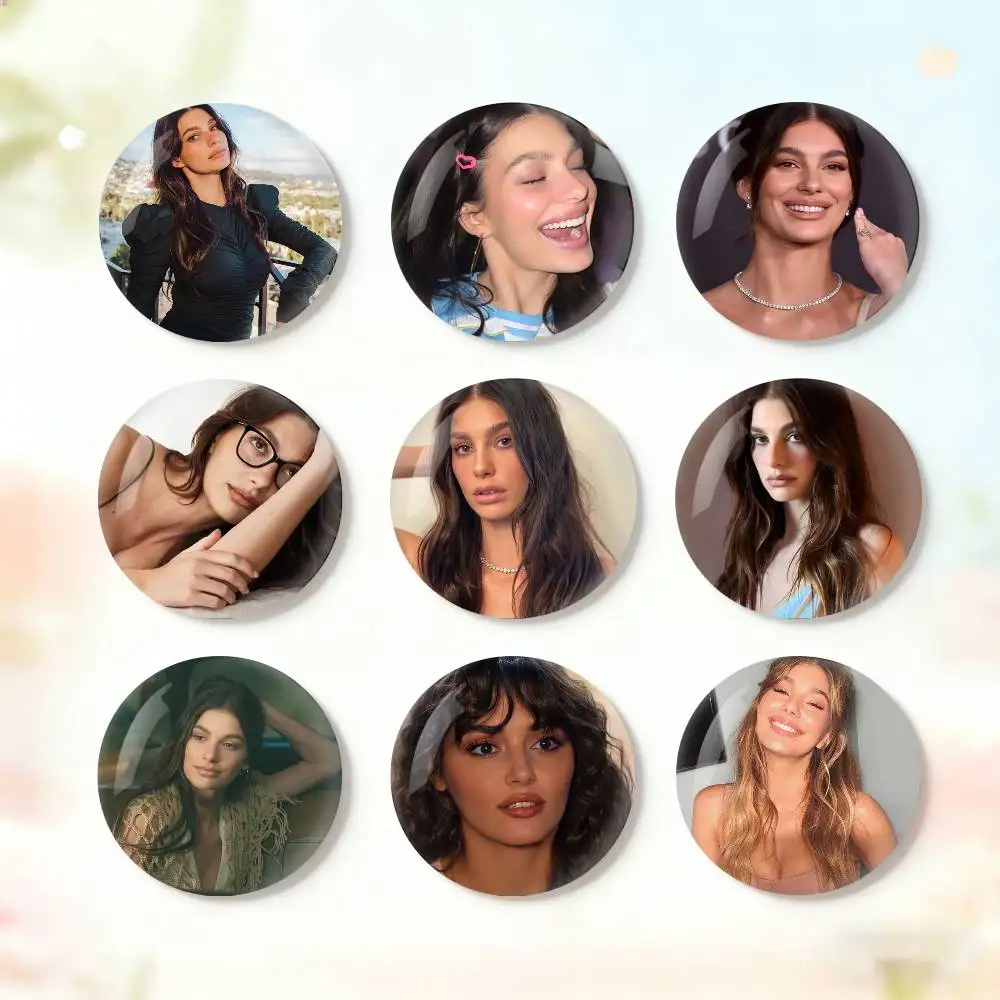 Camila Morrone Actress Badge Tinplate Soft Button Pin Brooch Metal Badge Custom Jewelry Accessories Hat Bag Lapel