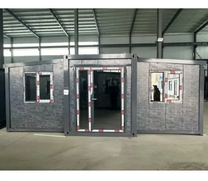 Contenedor extensible desmontable de lujo de 40 pies para casa, 2 dormitorios, hogar móvil, cocina, Panel sándwich extraíble portátil Modular, centro comercial