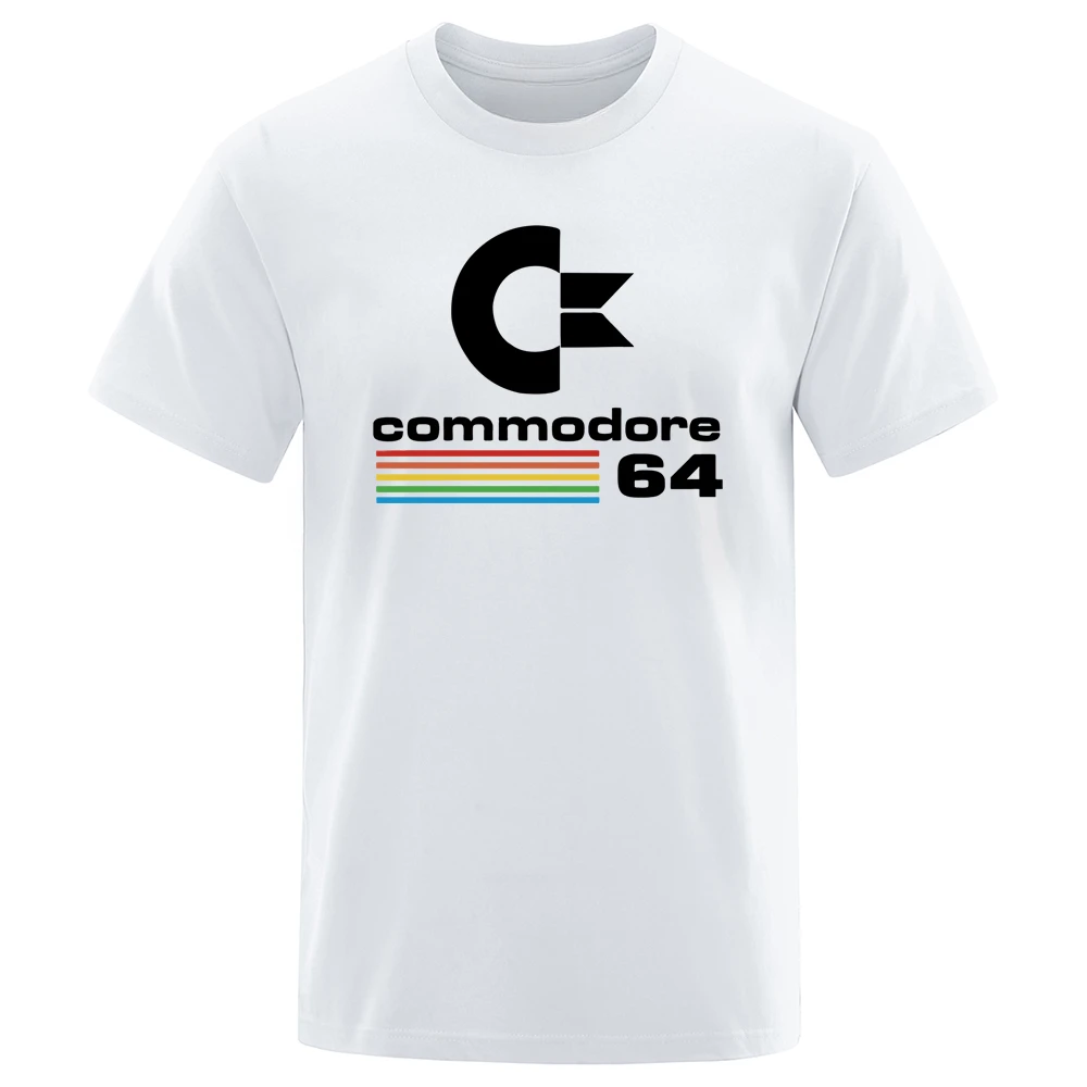 2024 Amiga Retro Cool Design Street Short Sleeve Top Tee Cotton Clothing Loose Men T-shirts Summer Commodore 64 Print T Shirt image 2