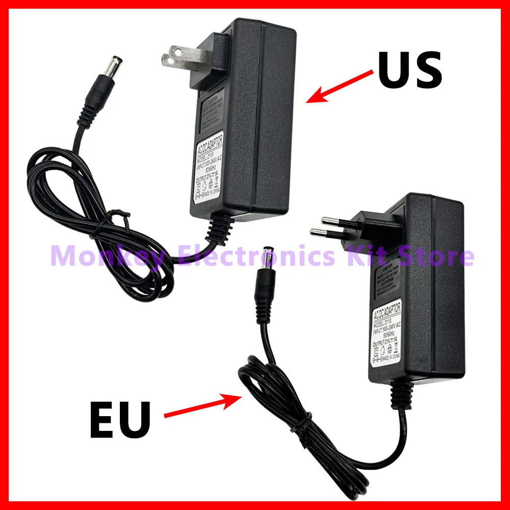 1 PCS 21v Lithium Battery Charger 1A for 18v Electric Drill Intelligent Power Adapter EU US Plug Transformer