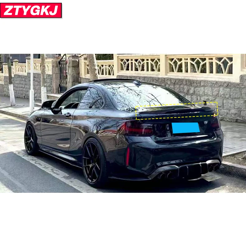 M نمط مادة ألياف الكربون الجافة الجذع الجناح الخلفي سبويلر لسيارات BMW 2 Series F22 ضبط 2013-2020