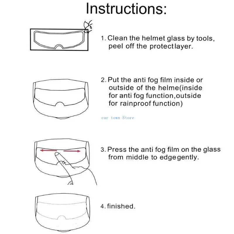 

Rxje Helme Anti-Fog Clear Lins Safety Safety Riving Rain Rain Rain Plam для мотоцикла