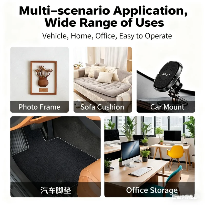 3M 25m 9448A أسود لاصق على الوجهين عرض 50 مم قوي غير أثر مقاومة درجات الحرارة العالية هوك وحلقة السحابة الشريط #6