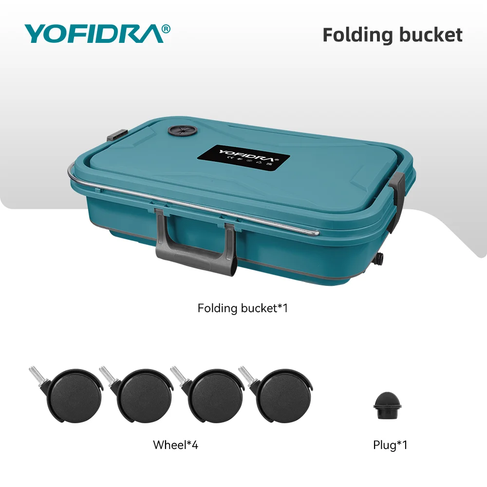 YOFIDRA 6IN1 Hochdruck Elektrische Wasser Spritzpistole Auto Garten Waschmaschine Werkzeug Mit 22L Faltbare Wasser Eimer Für Makita Batterie pin