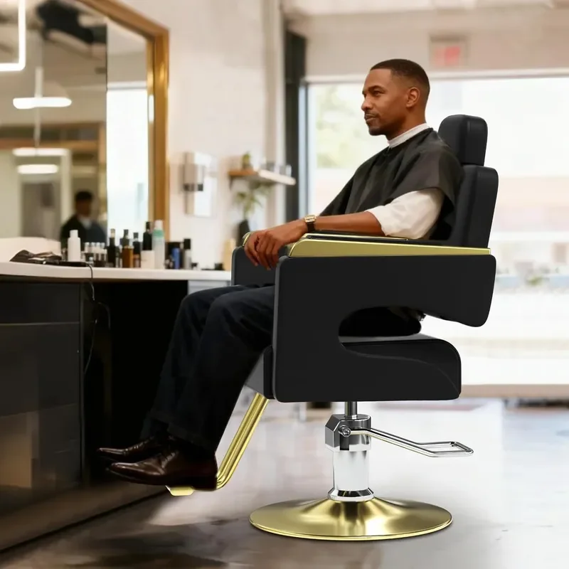 Salon Chair for Hair Stylist Barber Chair with Heavy Duty Hydraulic Pump Stylist Chair for Barbershop Silla de Barberia 360 - view 2