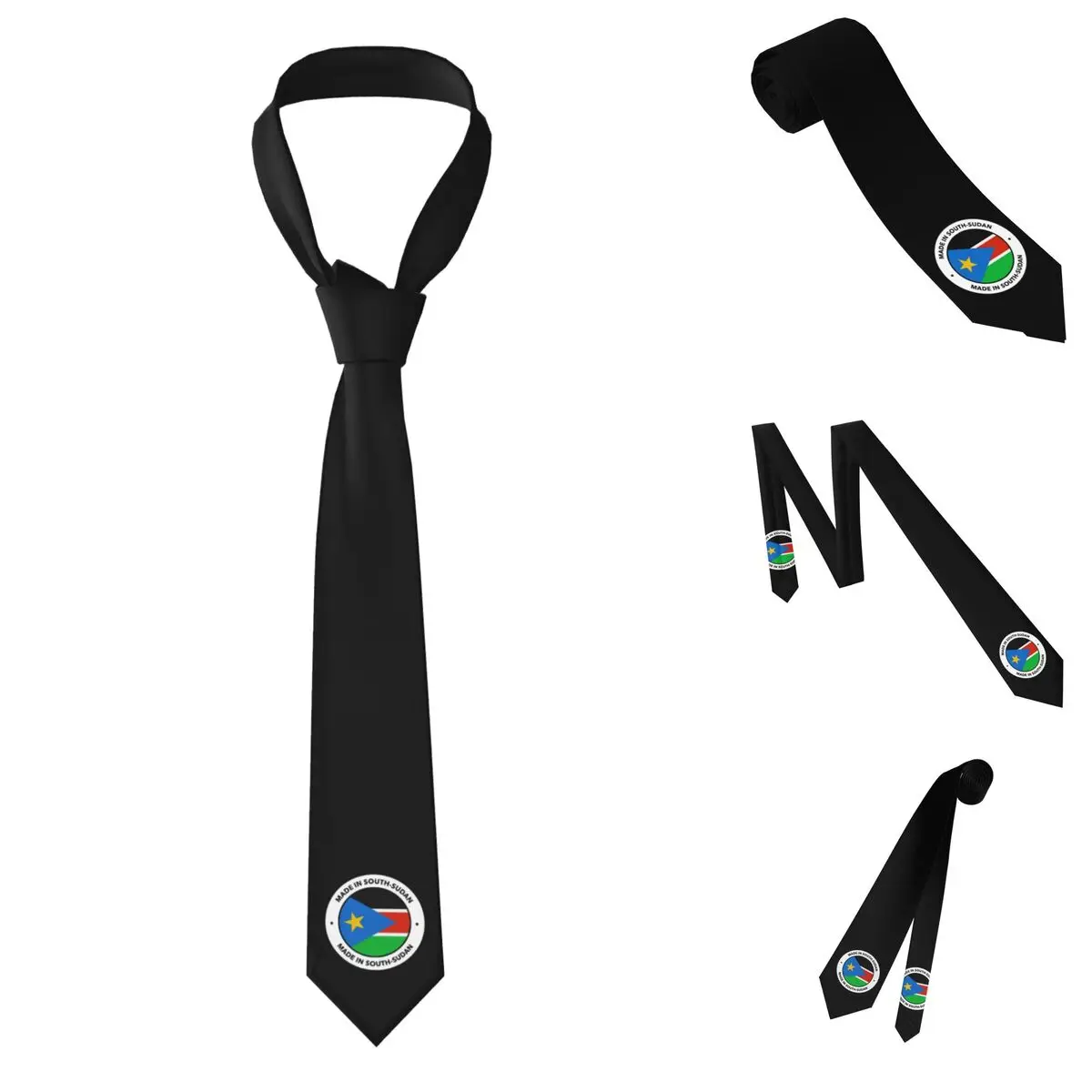 Made In South Sudan Necktie for Men Silk Polyester 8 cm Neck Ties Party Suits Tie Classic Gravatas