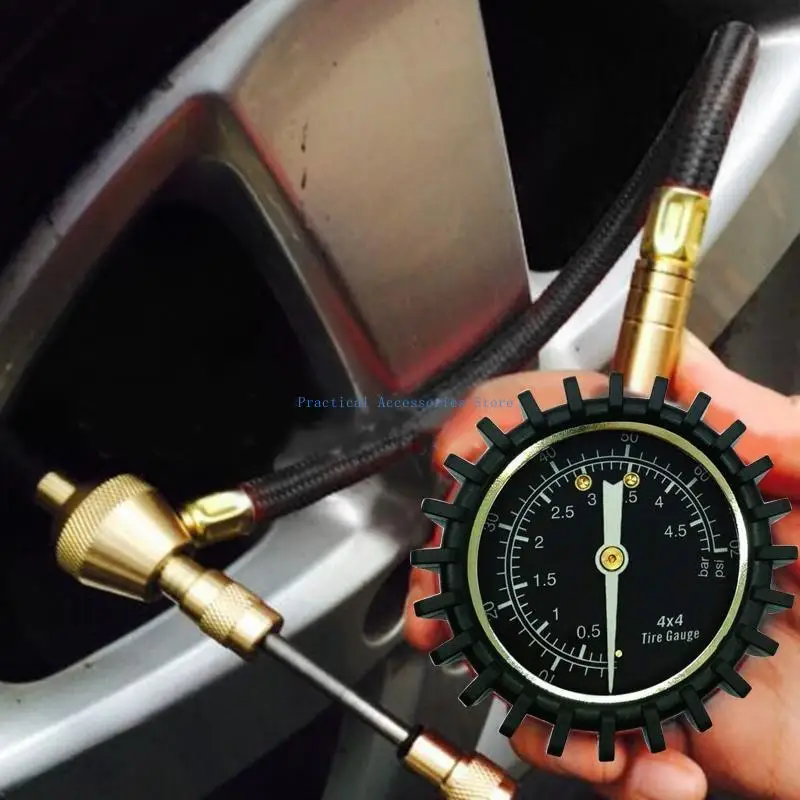 

U75E Metal Car Tire Pressure Gauge Air High Test Repair Hand Second