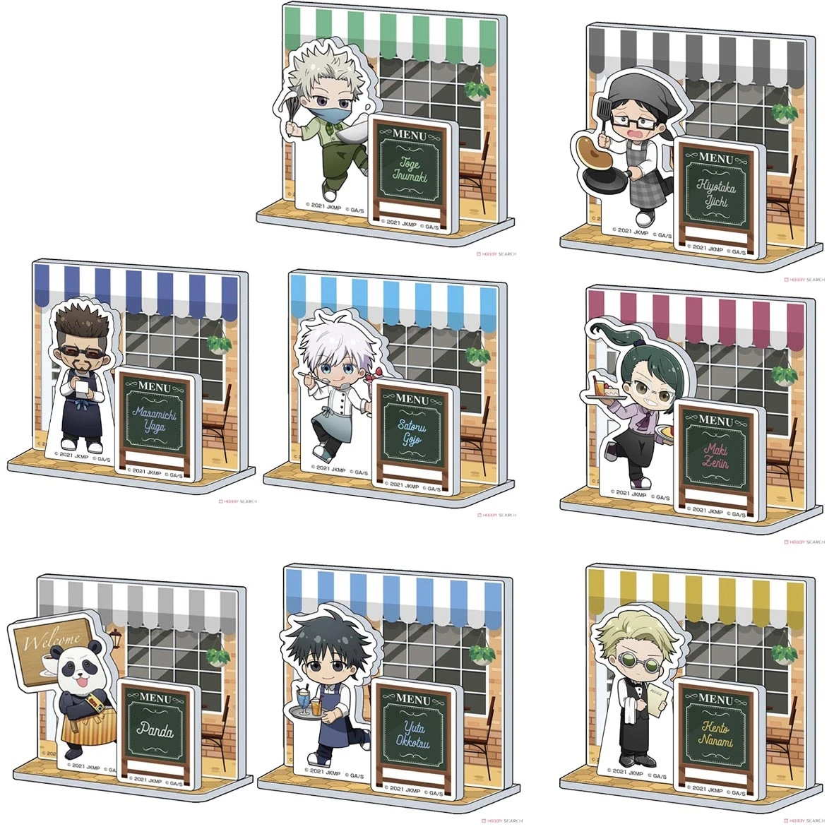 

Anime Jujutsu Kaisen Okkotsu Yuta Zenin Maki Cosplay Mini Dessert paradise Standing Sign Decoration Ambitus