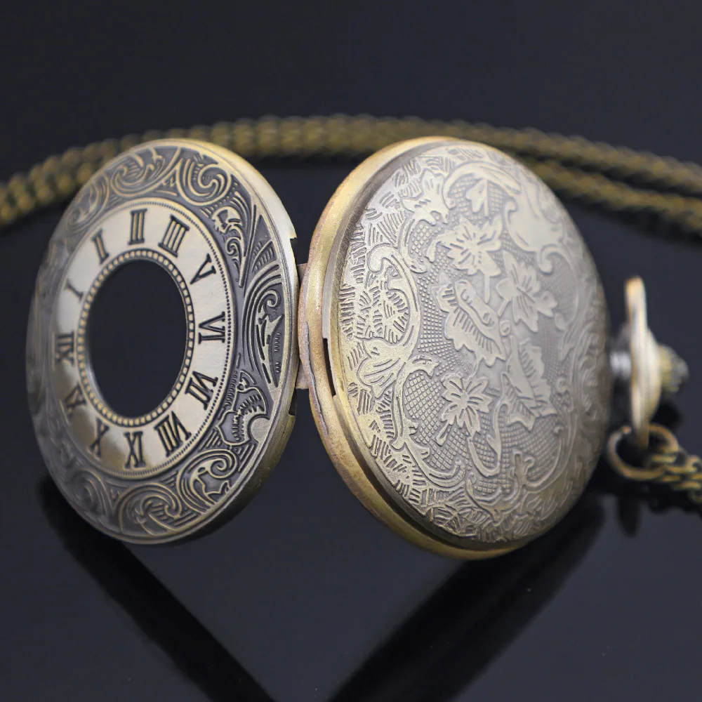 Винтажные карманные часы с римскими цифрами, кварцевые карманные часы для женщин и мужчин с цепочкой, подарки на Рождество и выпускной, день рождения