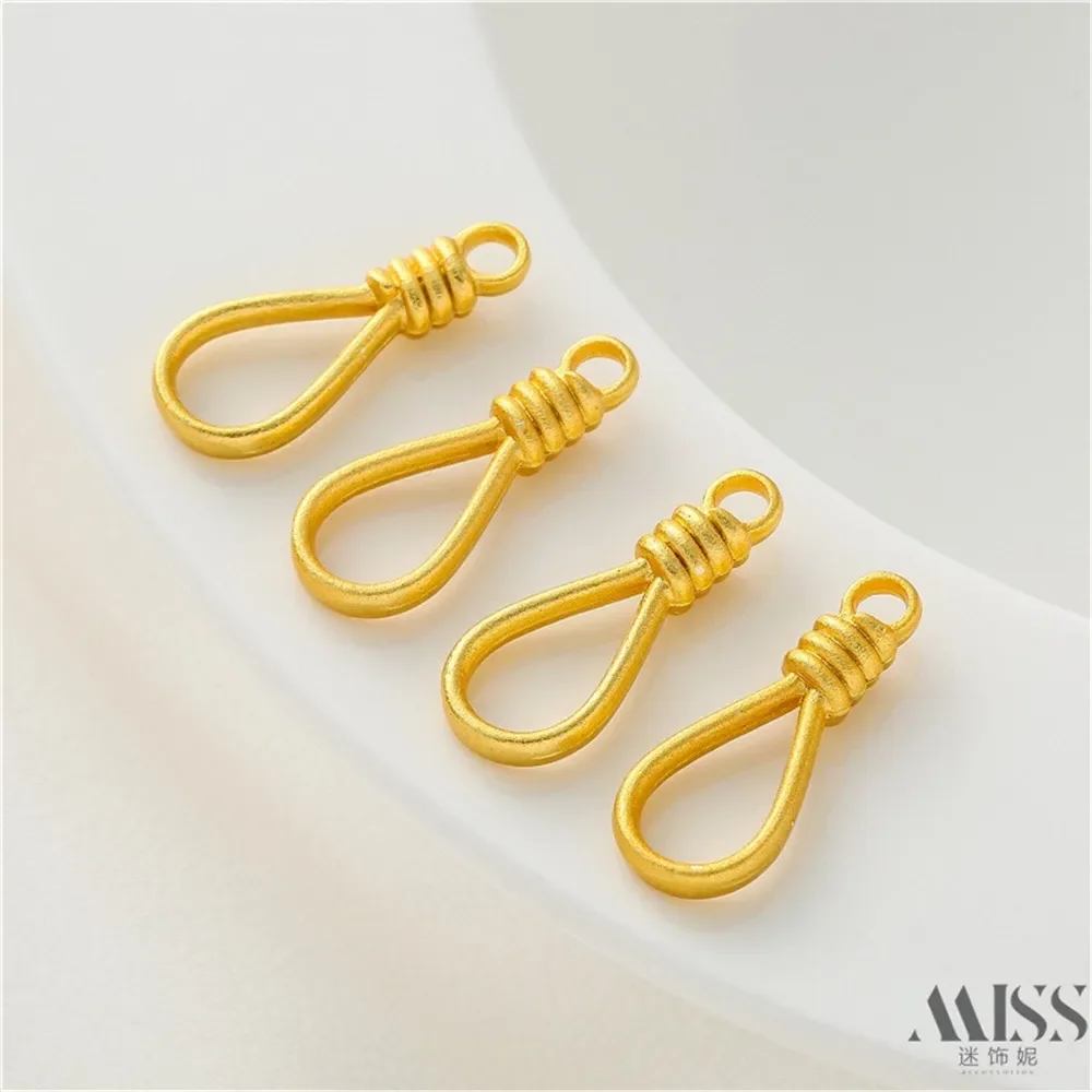 18K Sand Gold Connecting Buckle DIY Accessories Handmade Buckle Bracelet Item Connecting Head Jewelry Buckle Head