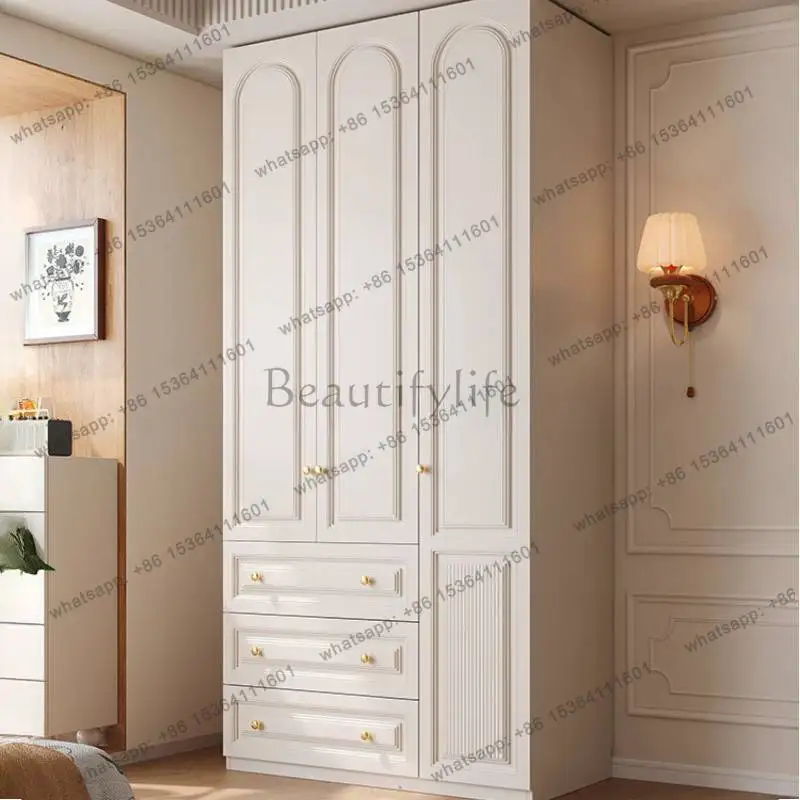 Items Style Wardrobes Closet Wooden Tall Style Saving White Wardrobes Storage Space Sliding Guarda Roupas Furniture For Home