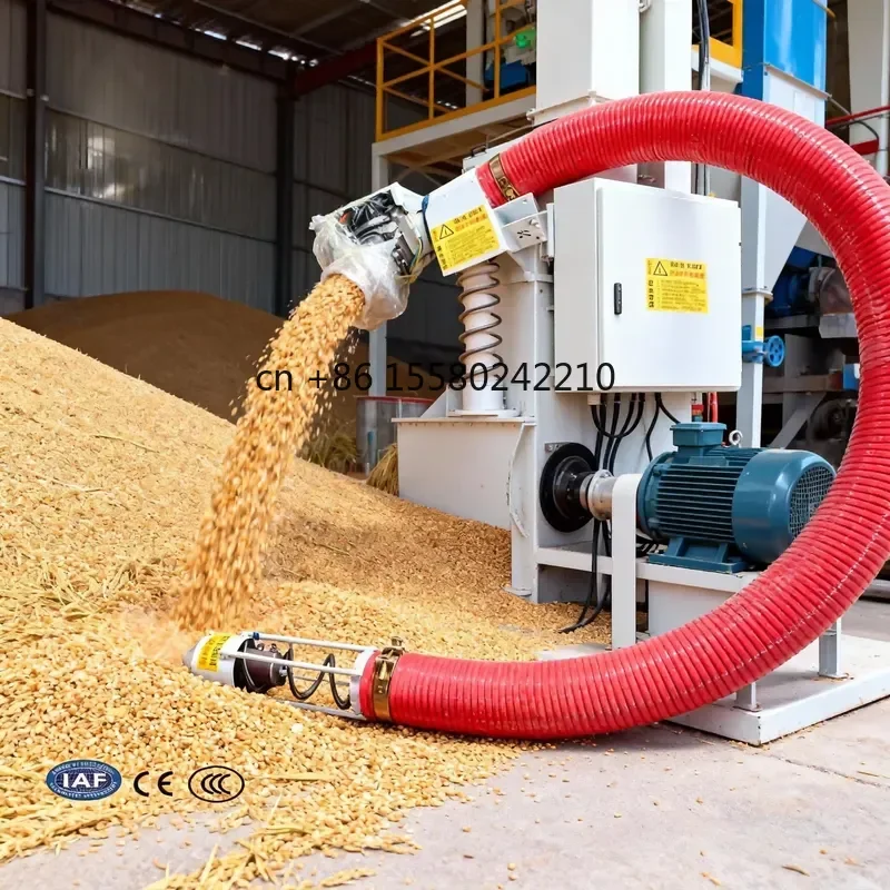 2026 hot New EU Safety Standards Adjustable Grain Engine Flexible Hose Pipe Auger Screw Conveyor for Rice