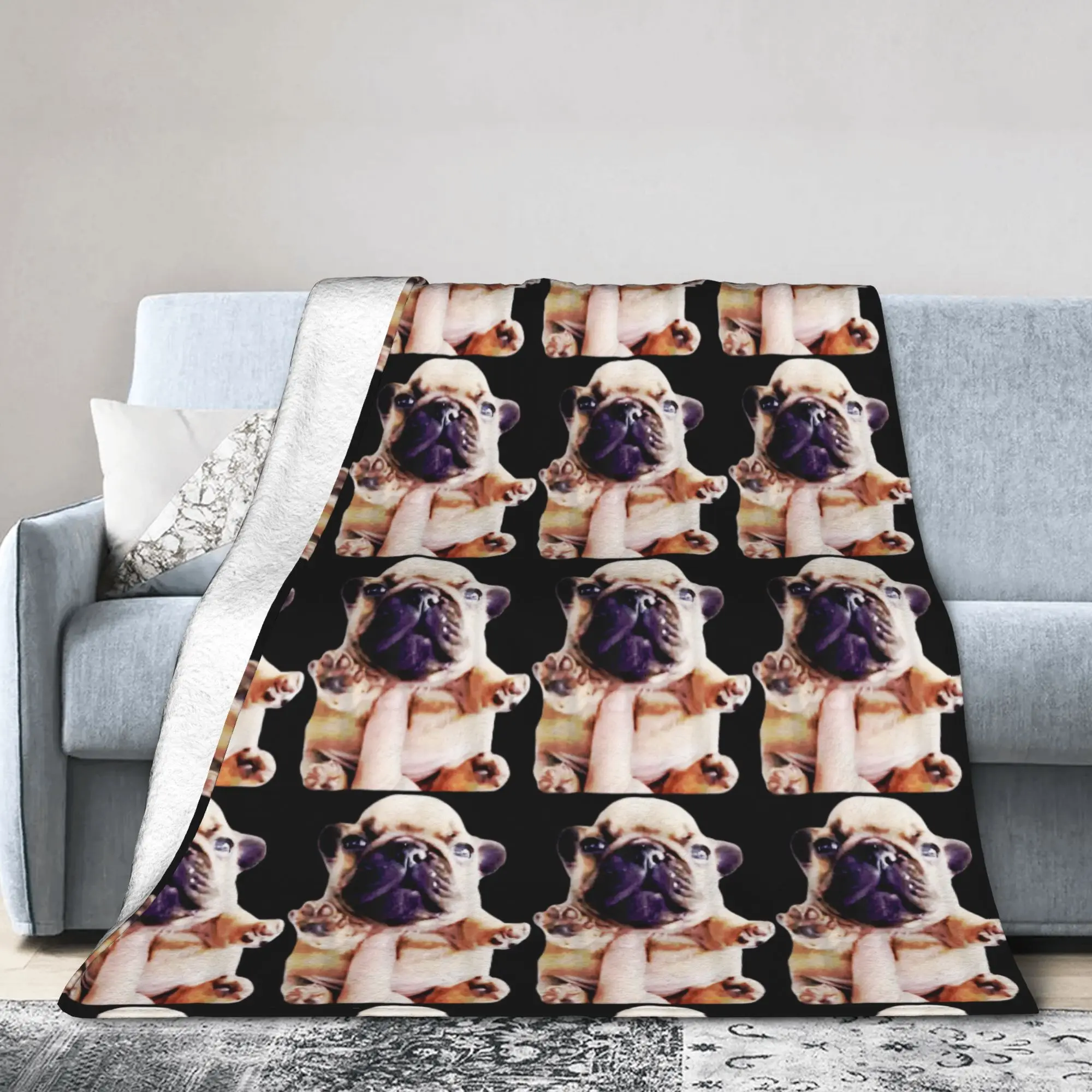 Pibble Meme Dog Brainrot Wash My Belly Meme Blanket Super Soft Plush Throw Blanket For Home Decor Flannel Bedspread Bed Cover
