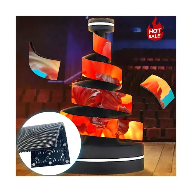 Custom Size Indoor P2.5 Digital Flexible  Display Full-color Curved  Video Wall Foldable  Video Screen Soft  Module