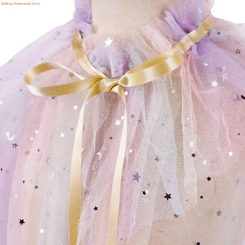 F92D เจ้าหญิง Dressing up เสื้อผ้าสำหรับสาวเจ้าหญิง เจ้าหญิงเสื้อคลุมสำหรับ Carnivals บทบาทเล่นแสดงคอสเพลย์วันเกิด